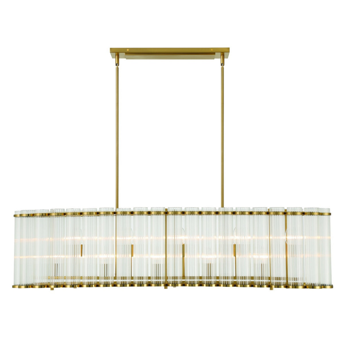 Glasbury Ten Light Linear Chandelier
