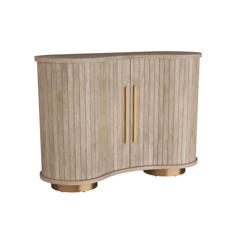 Tilton Cabinet in Chateau Smoke Oak/Vintage Brass