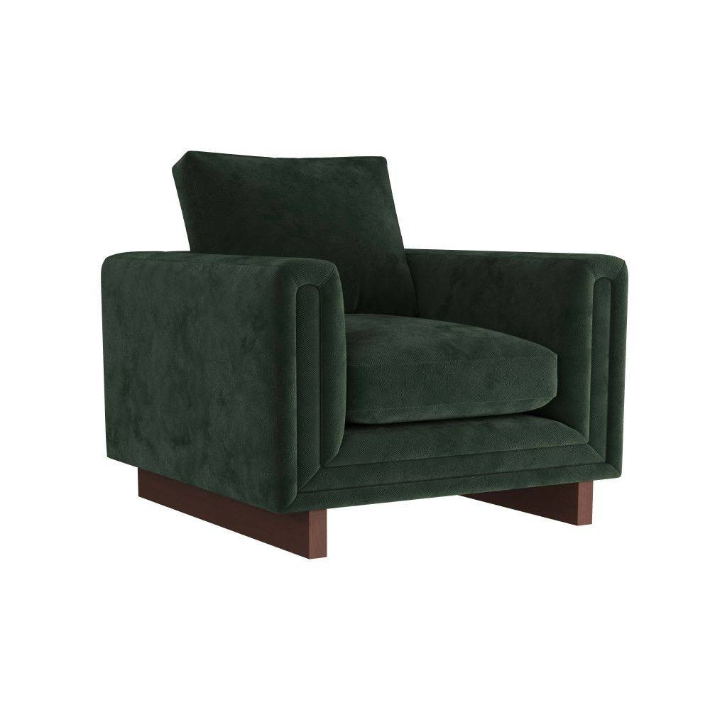 Lovell Chair in Forest Velvet/Dark Walnut