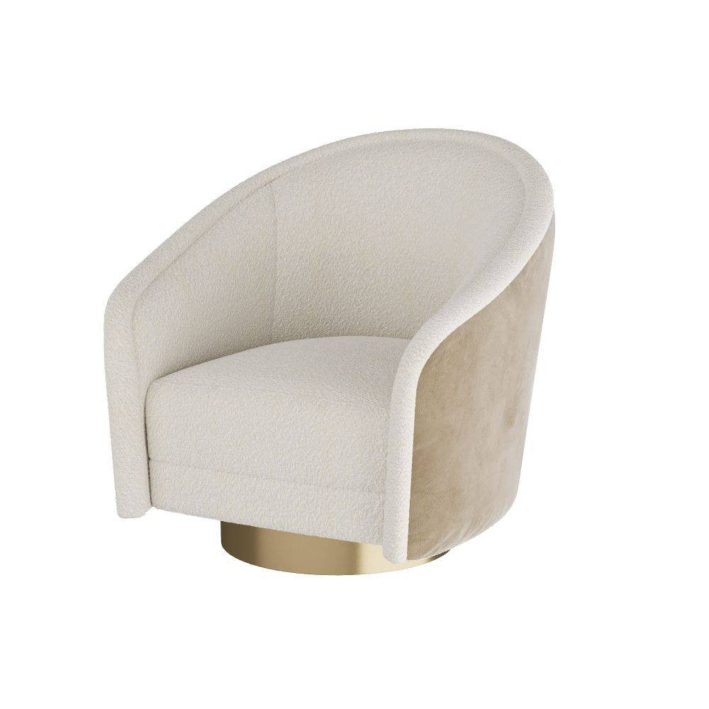 Aljona Chair in Cream Sherpa