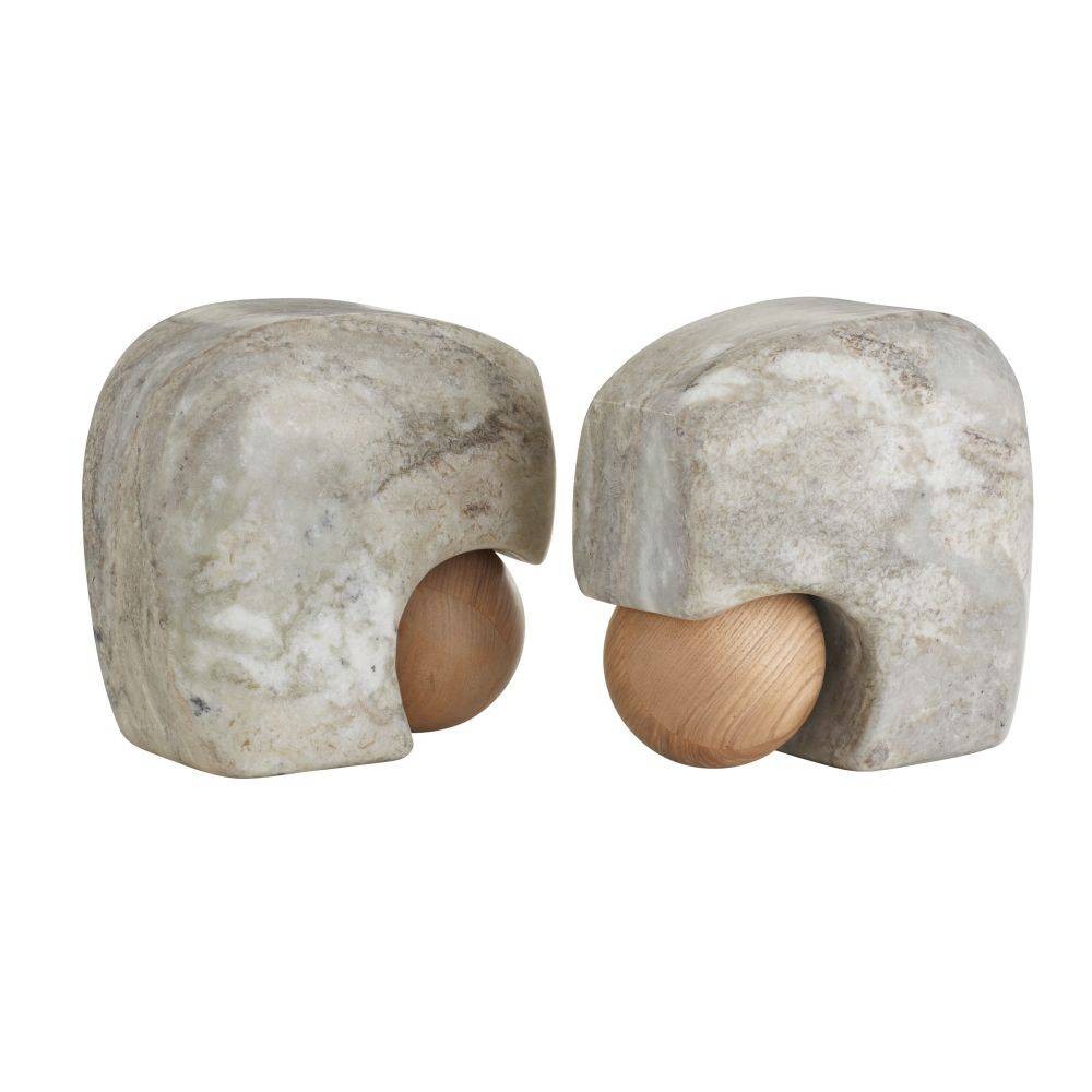 Melt Bookends, Set of 2 in Gray