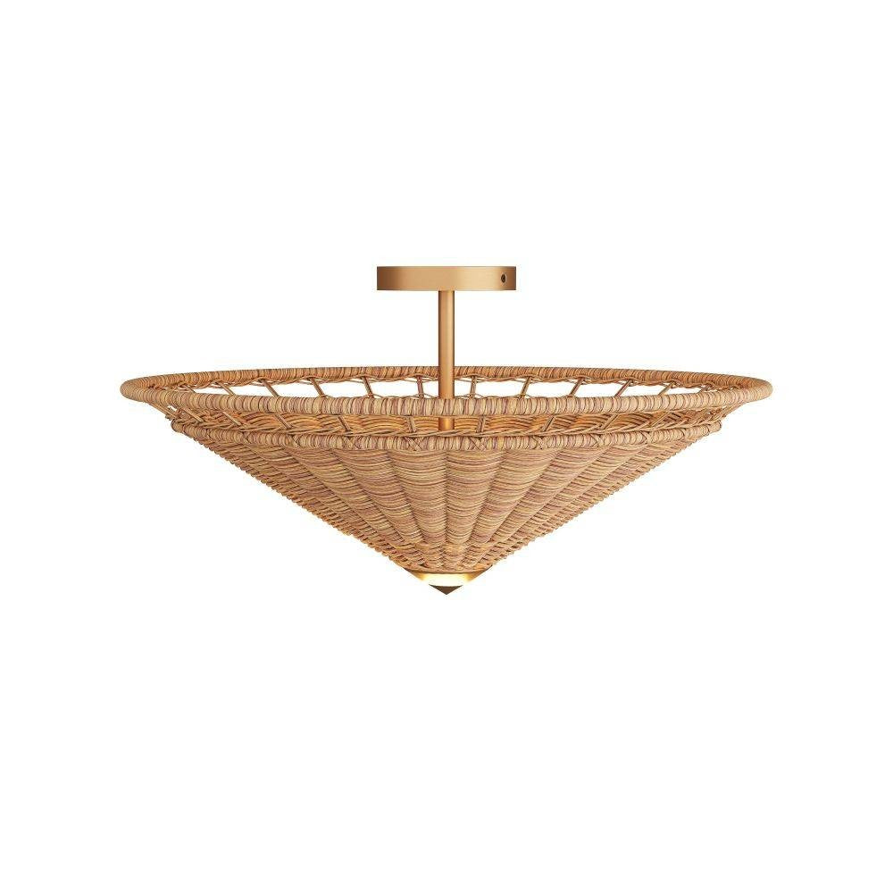 Terrace Flush Mount in Natural, Rattan