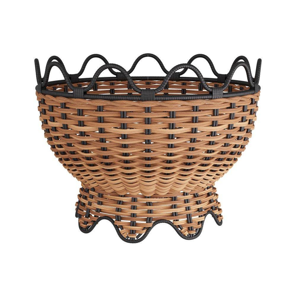 Mar Centerpiece in Natural & Black, Rattan