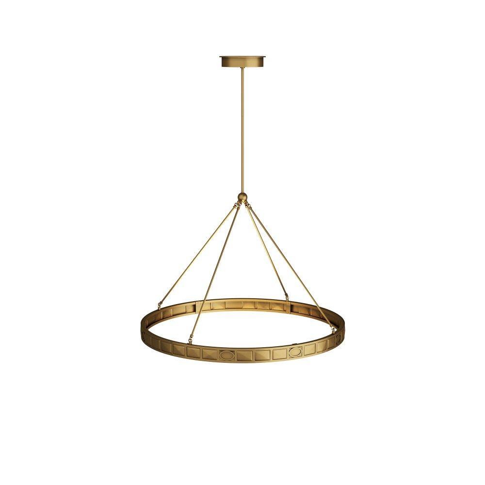 Empire Chandelier in Antique Brass