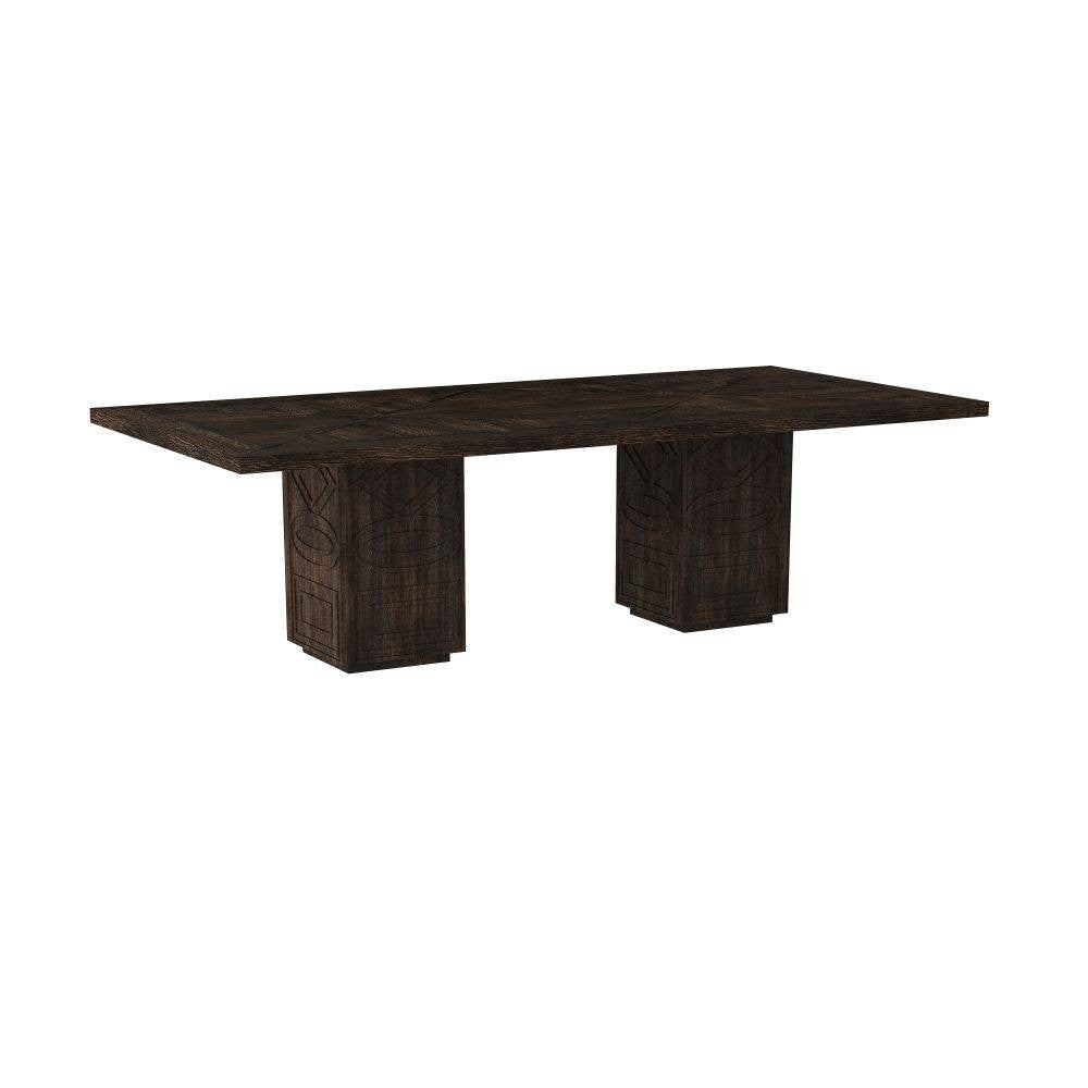 Vargueno Dining Table in Burnt, Mango Wood