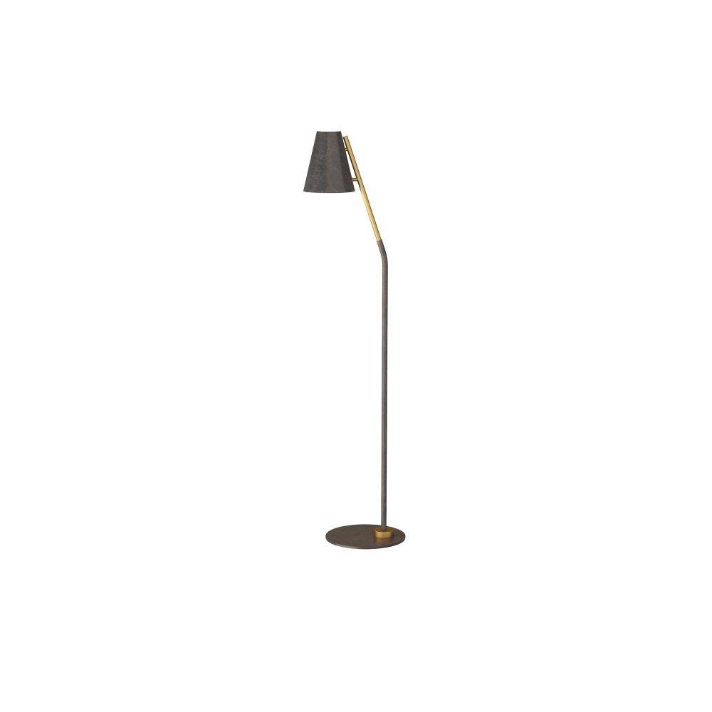 Lampadaire Zealand en bronze anglais et acier