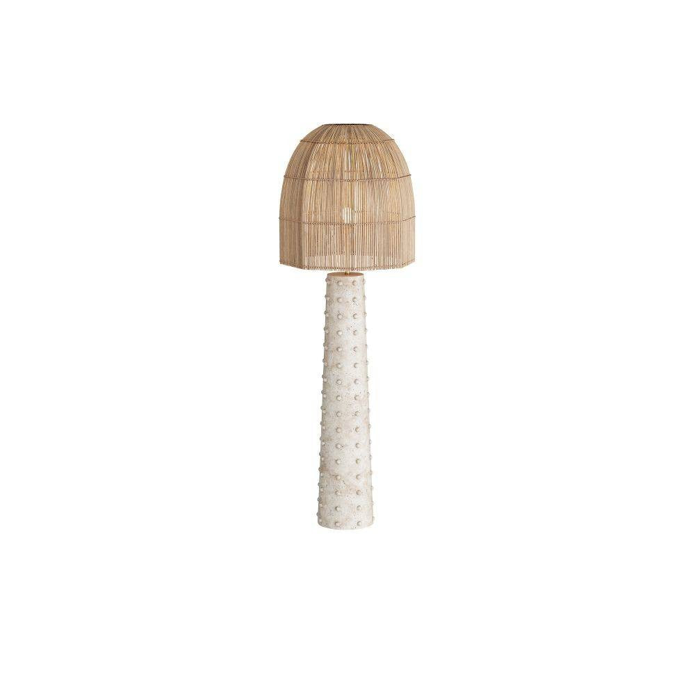 Lampadaire Agnes en pierre de Mactan et résine