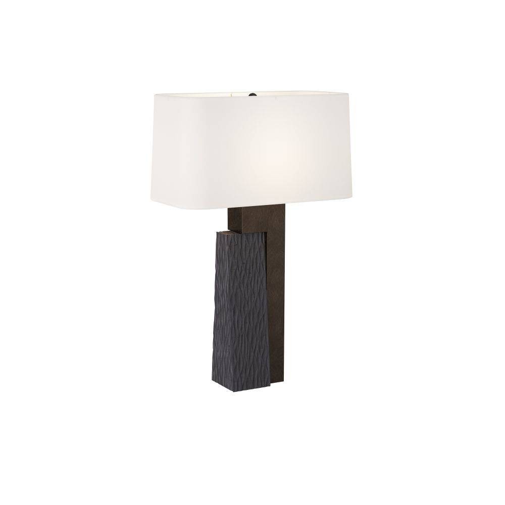 Briarwood Table Lamp in Charcoal, Ricestone