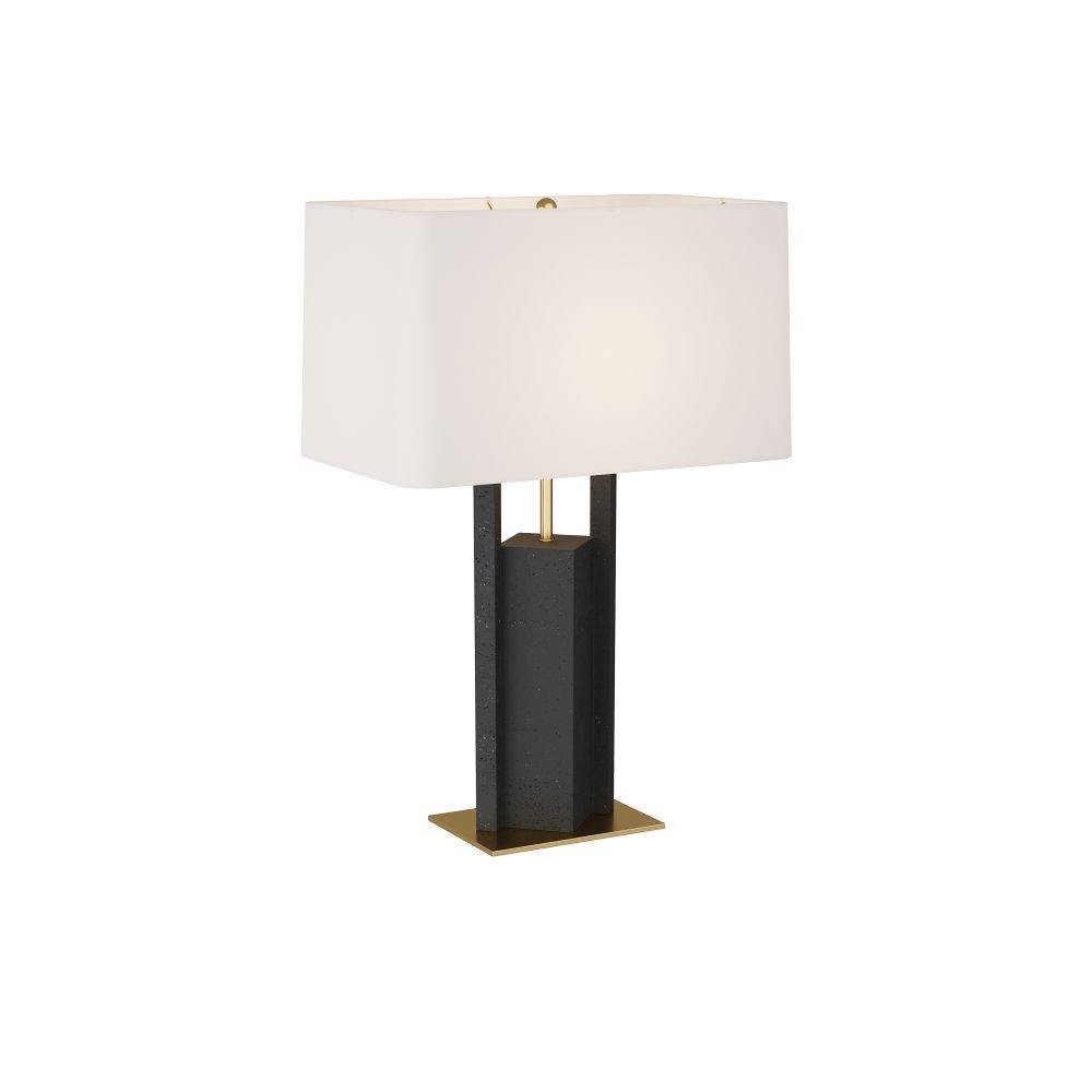 Lampe de table Zory couleur anthracite, pierre de riz