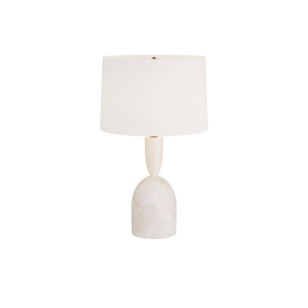 Brighton Table Lamp in White, Alabaster