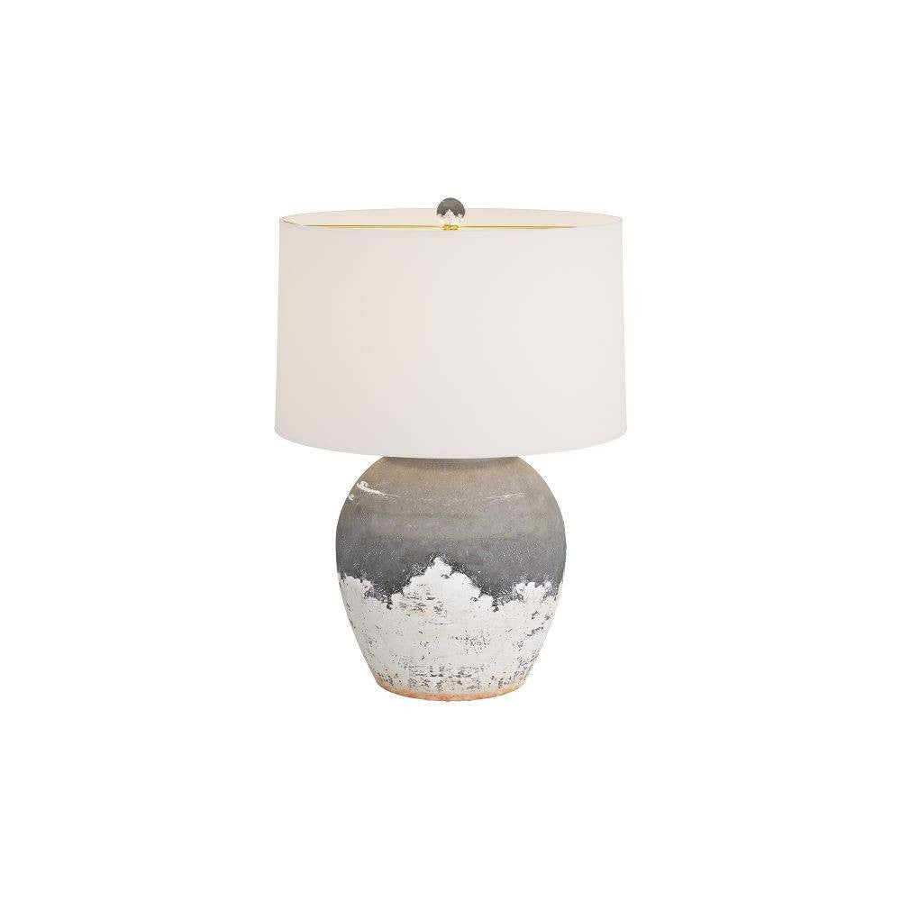 Yukon Table Lamp in German Smear Graphite, Terracotta