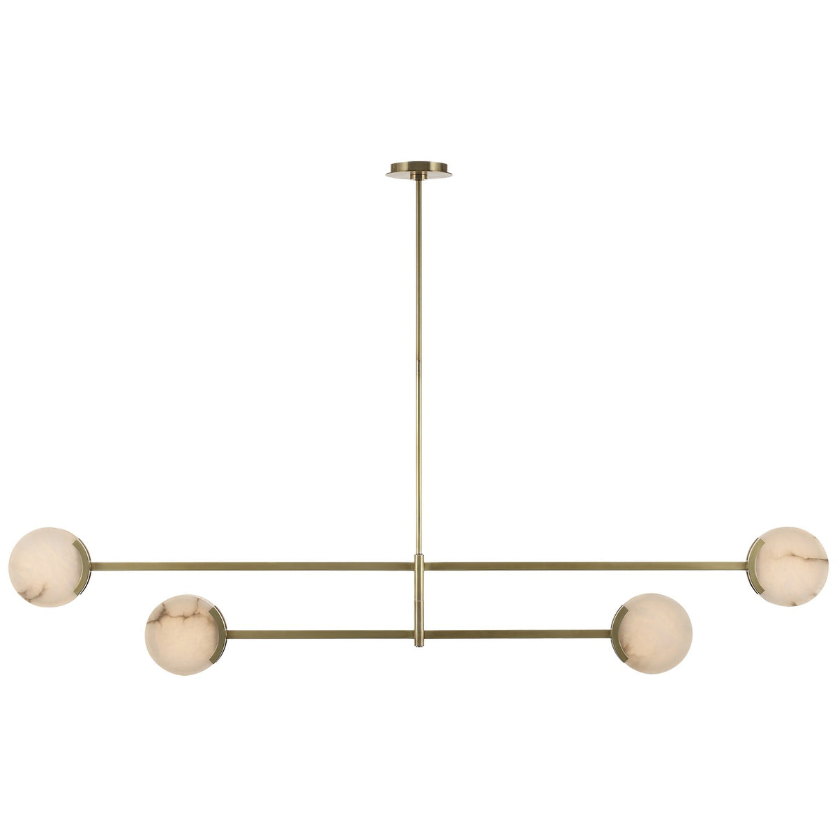 Melange LED Chandelier in Antique-Burnished Brass