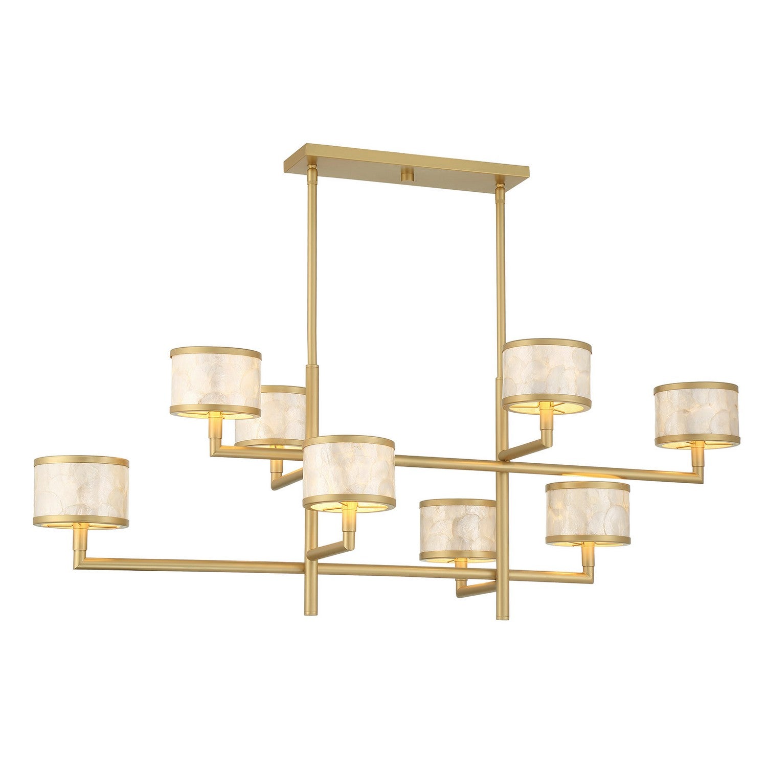Mariquita Eight Light Chandelier in Spun Gold