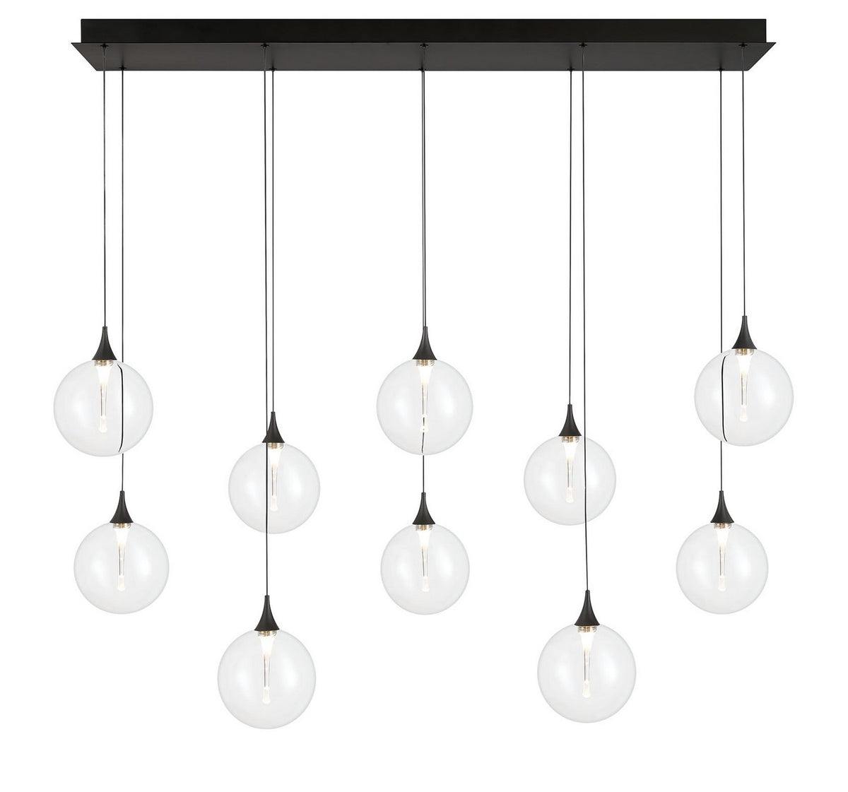 Iissa LED Linear Chandelier in Matte Black