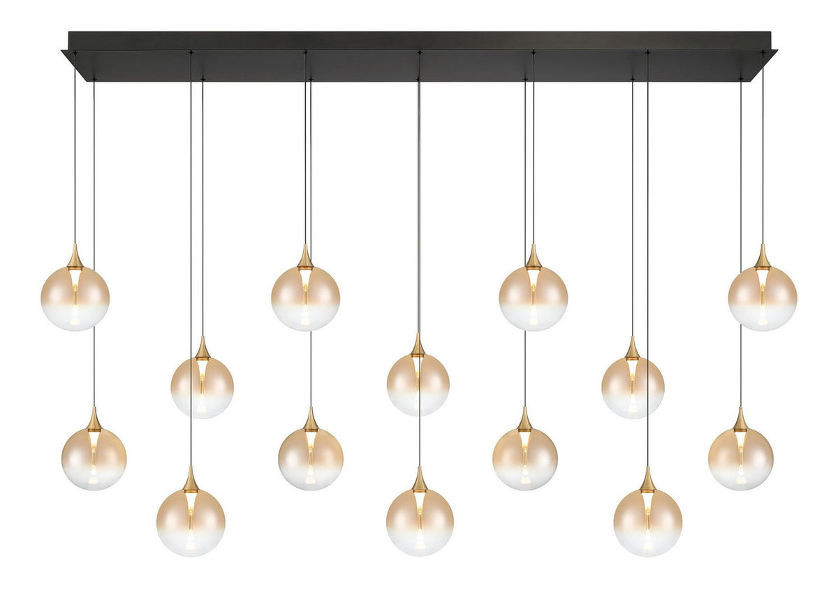 Iissa LED Linear Chandelier in Gold