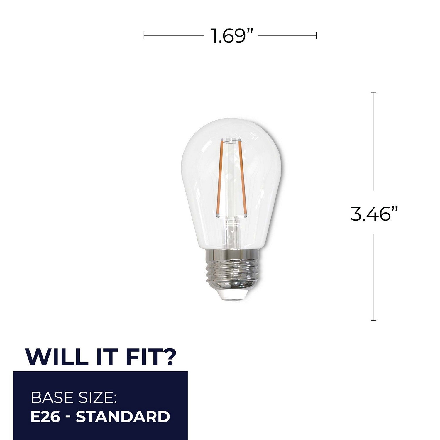 3 Light Bulb in Clear