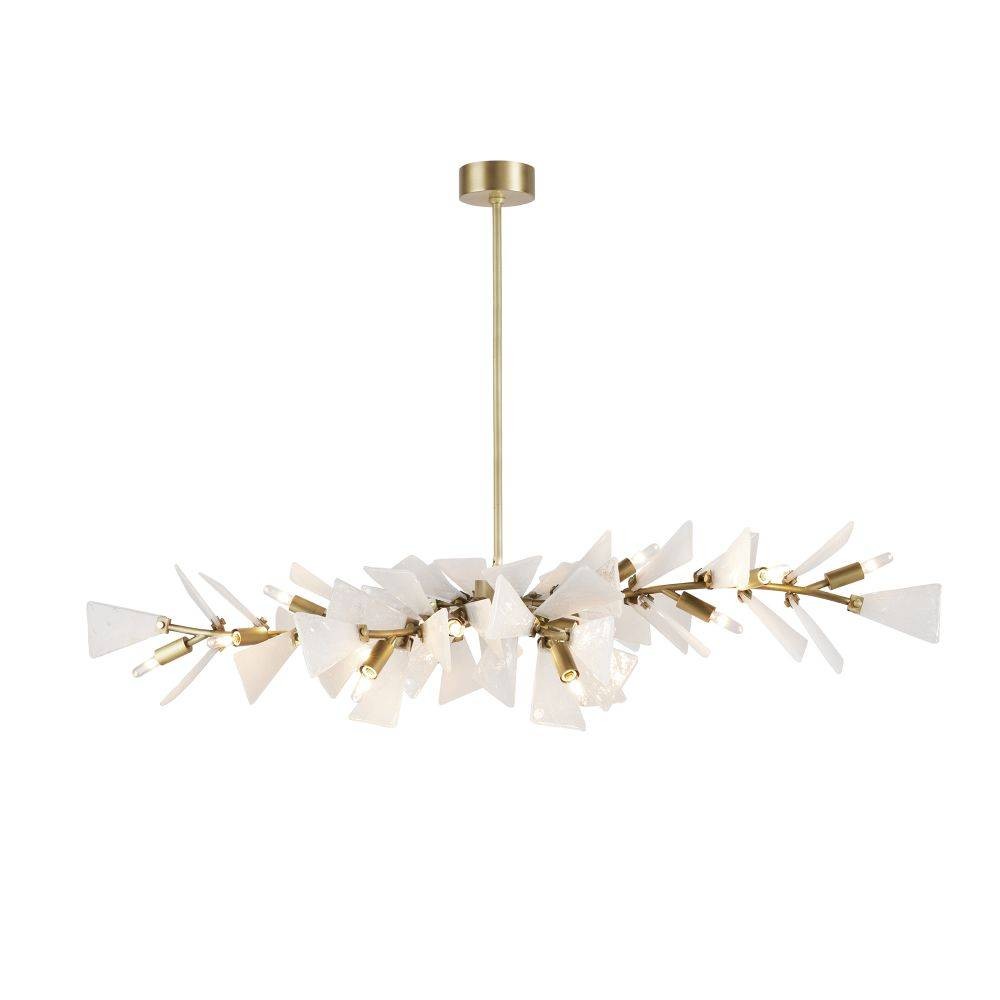 Delmar 12 Light Chandelier in Clear Seedy/Antique Brass