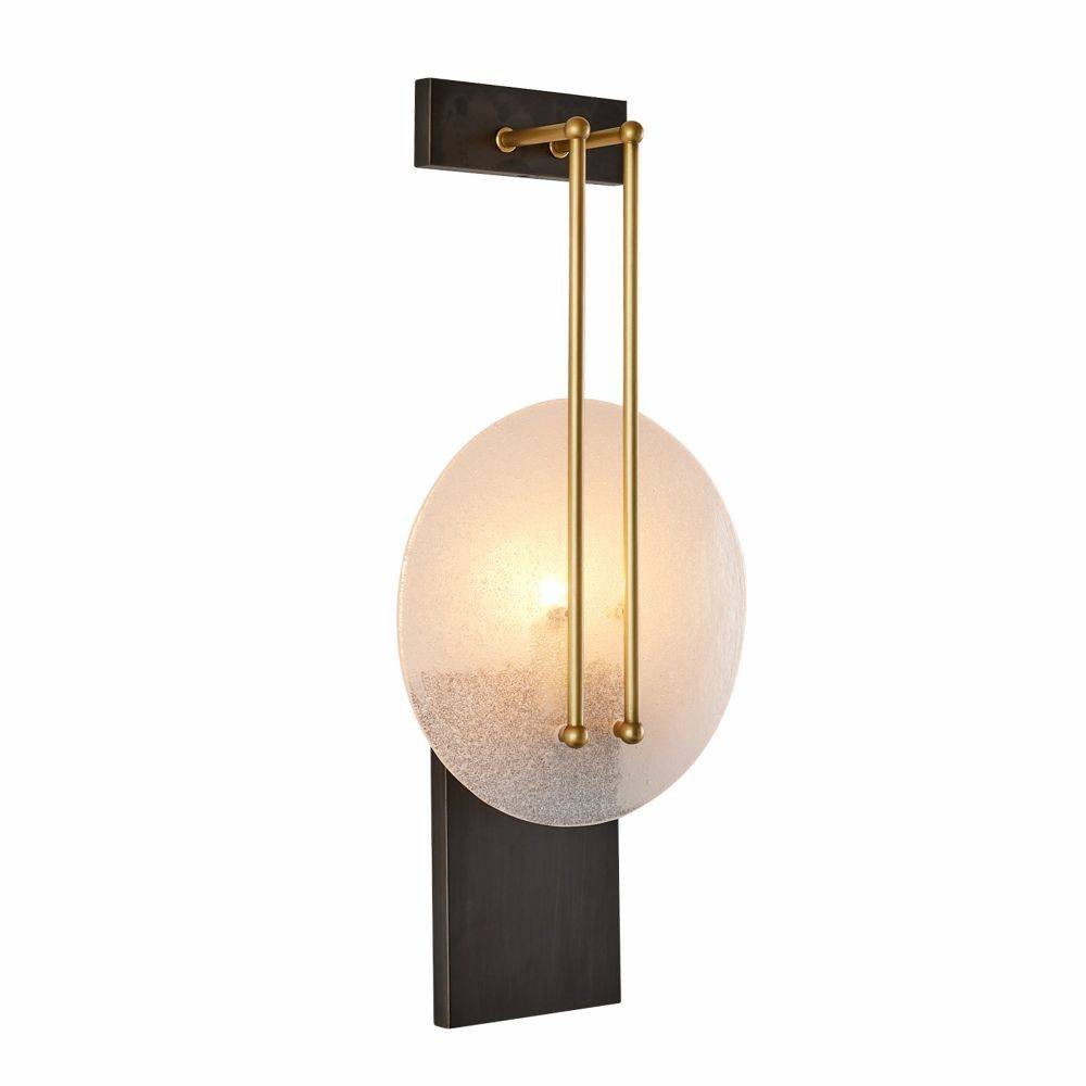 Applique murale Clover One Light en laiton clair grainé/antique/bronze