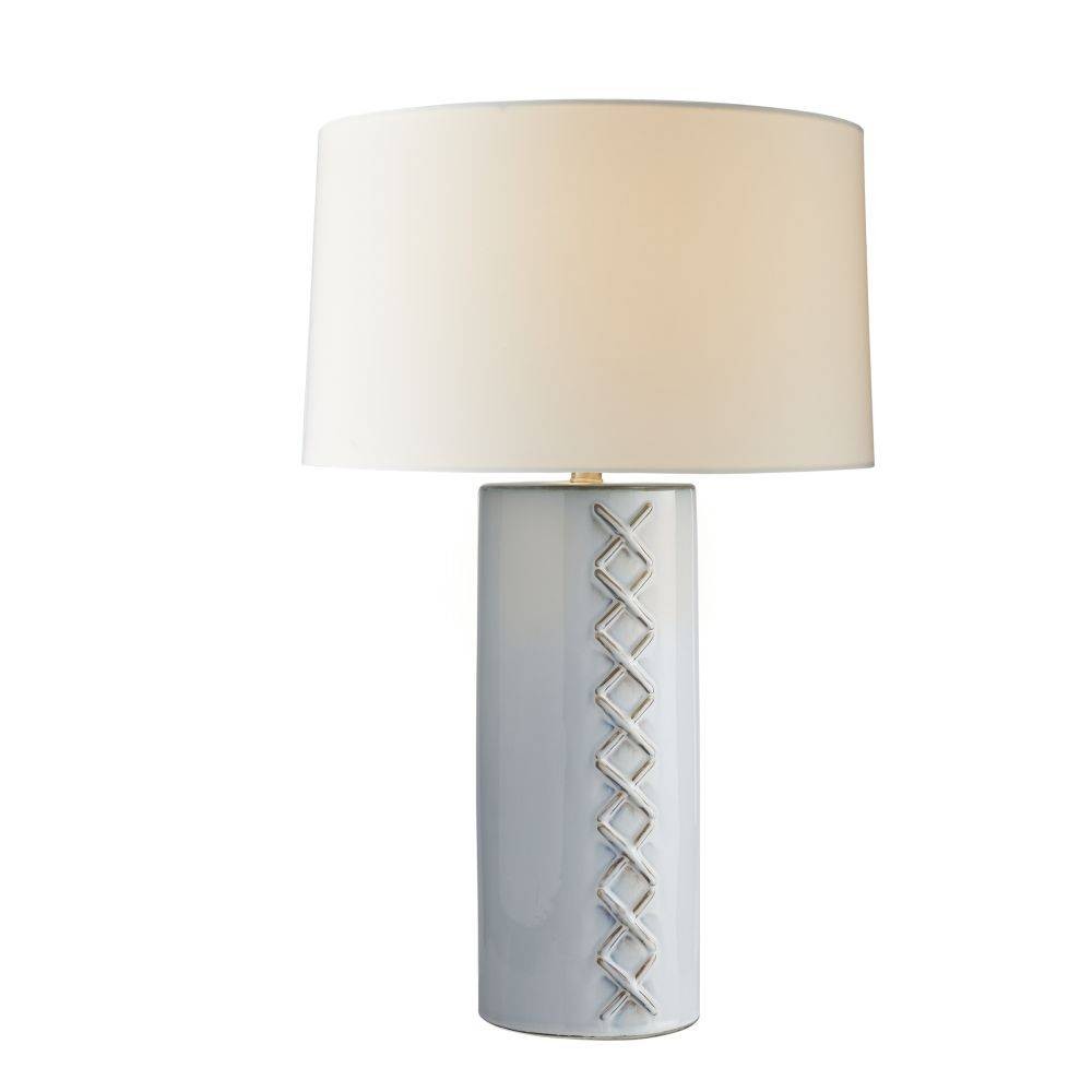 Lampe de table DiMaggio One Light en nickel poli réactif glacial/ivoire/blanc cassé