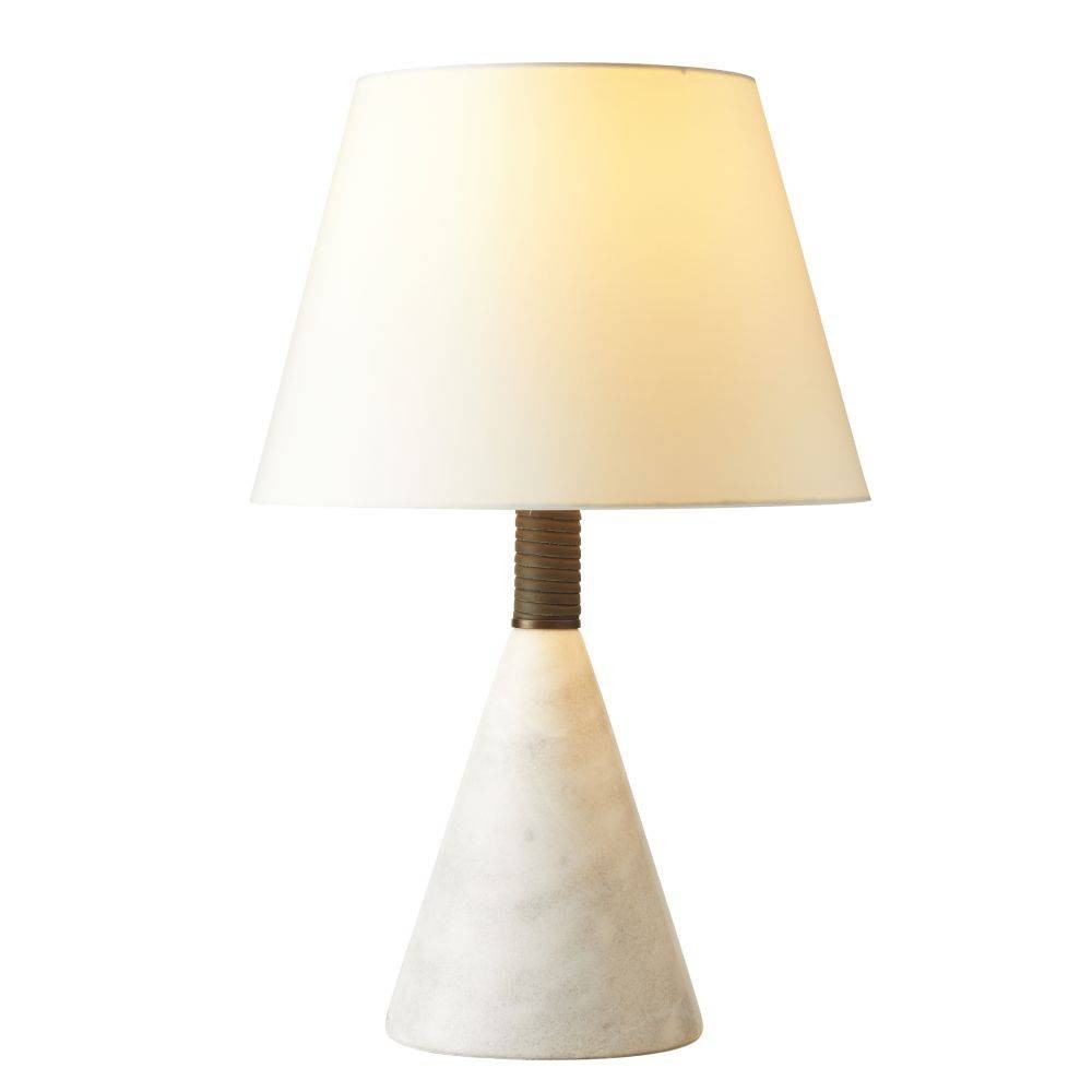 Everly One Light Table Lamp in White/Graphite/Heritage Brass/Ivory