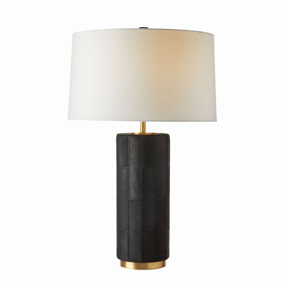 Cartwright One Light Table Lamp in Black/Antique Brass/Off-White/Off-White