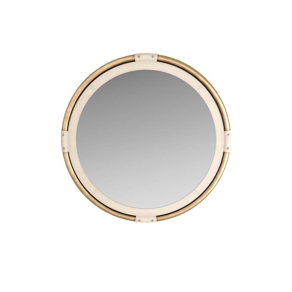 Asmara Mirror in Antique Brass