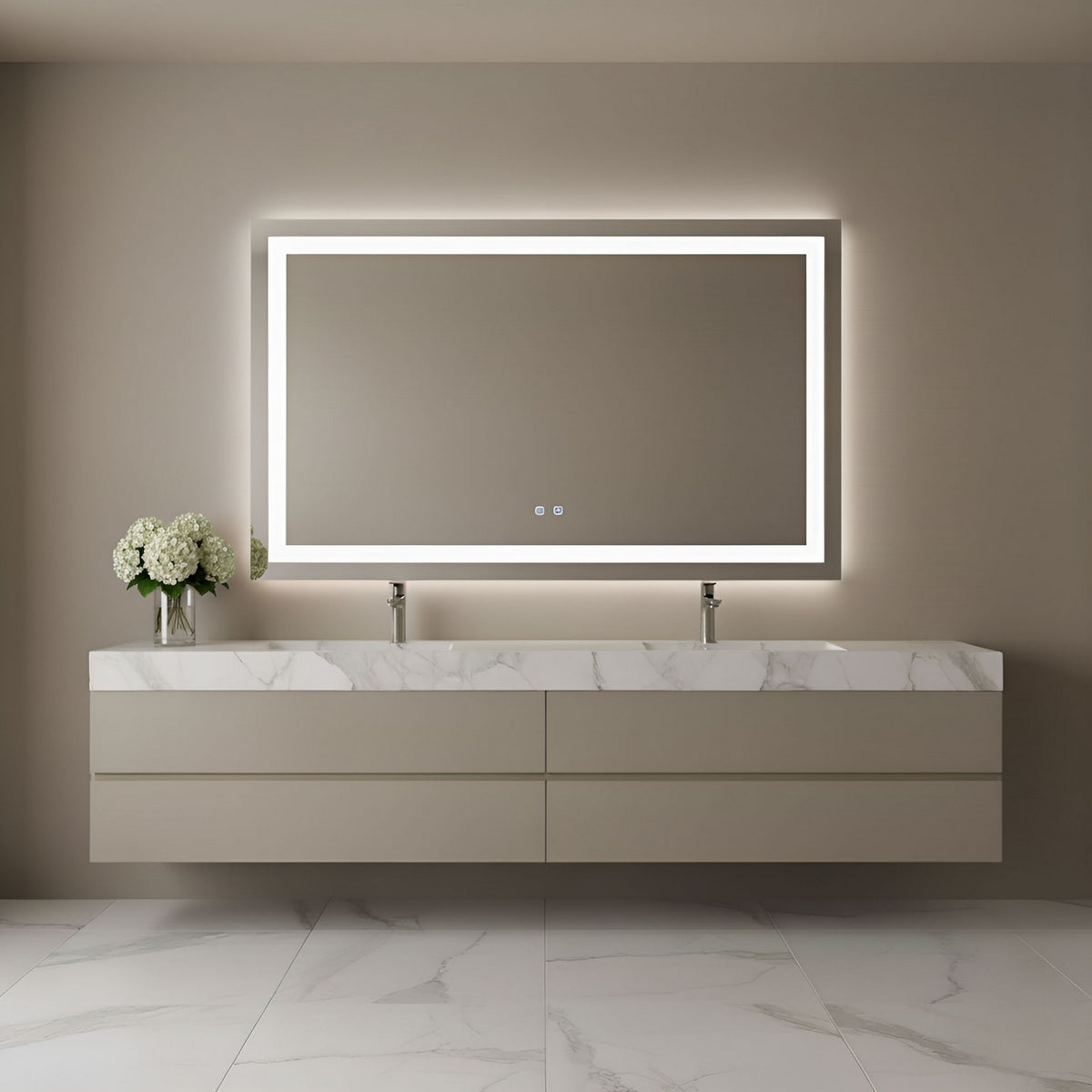 Mera Mirror in Might Bright White