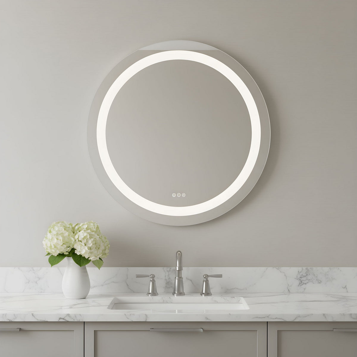Mera Mirror in Might Bright White