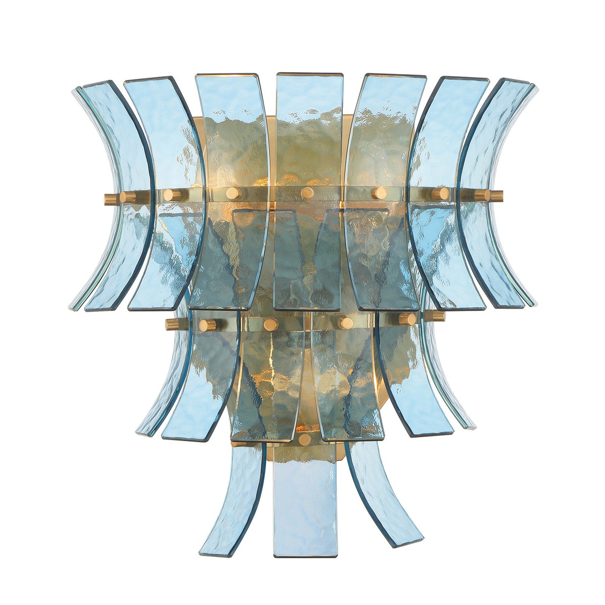 Abigail Three Light Wall Sconce in Aged Brass