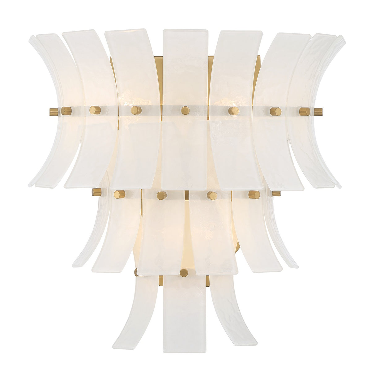 Abigail Three Light Wall Sconce in Aged Brass
