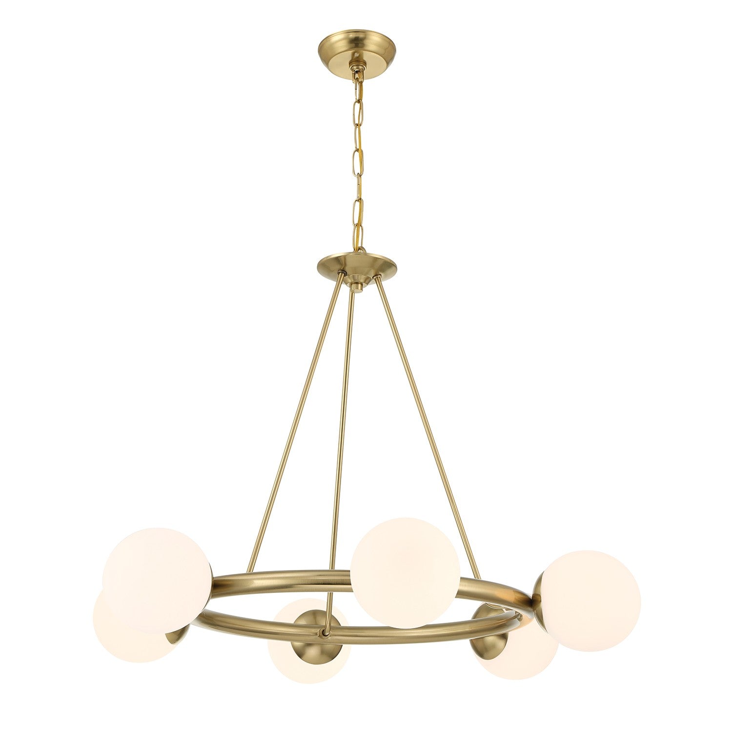 Maverick Six Light Chandelier in Vibrant Gold
