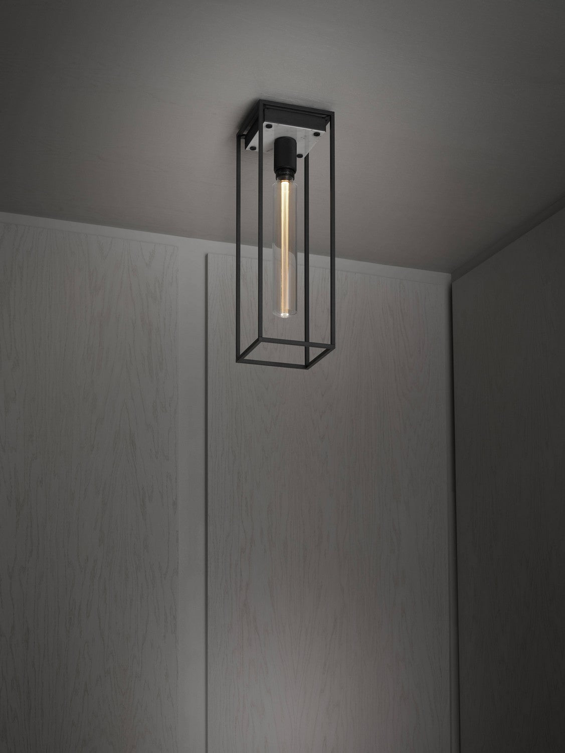 One Light Ceiling Mount in White Marble