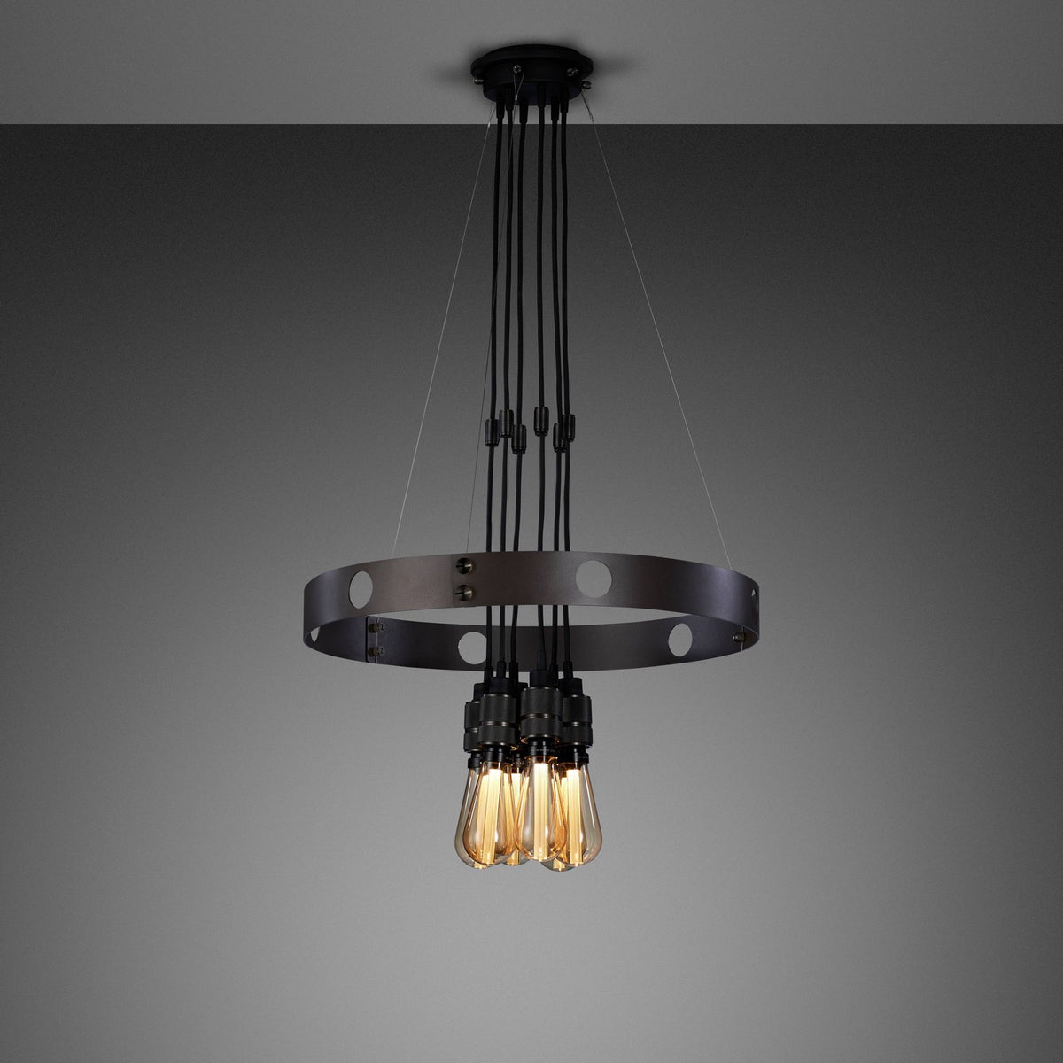 LED Chandelier in Smoked Bronze