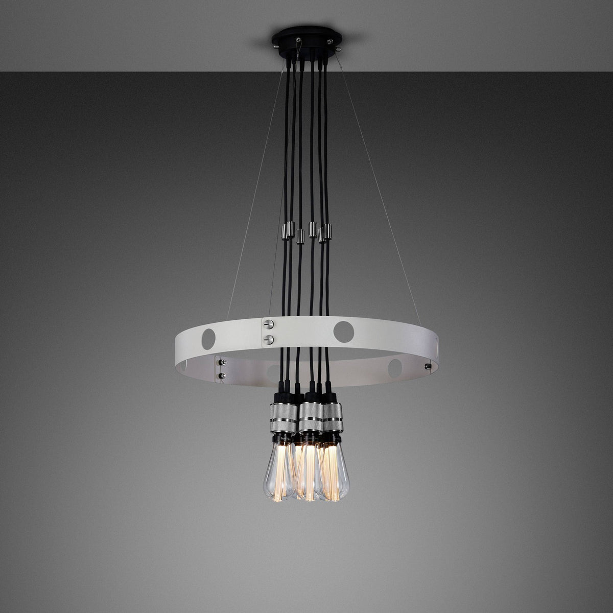 LED Chandelier in Steel
