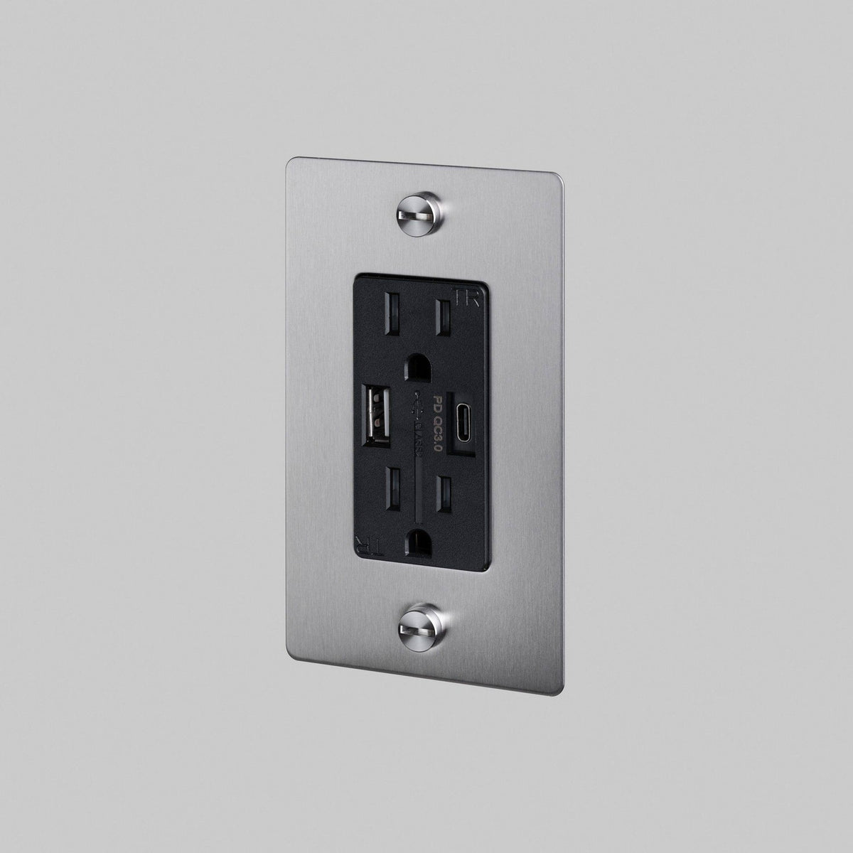 Duplex Outlet in Steel