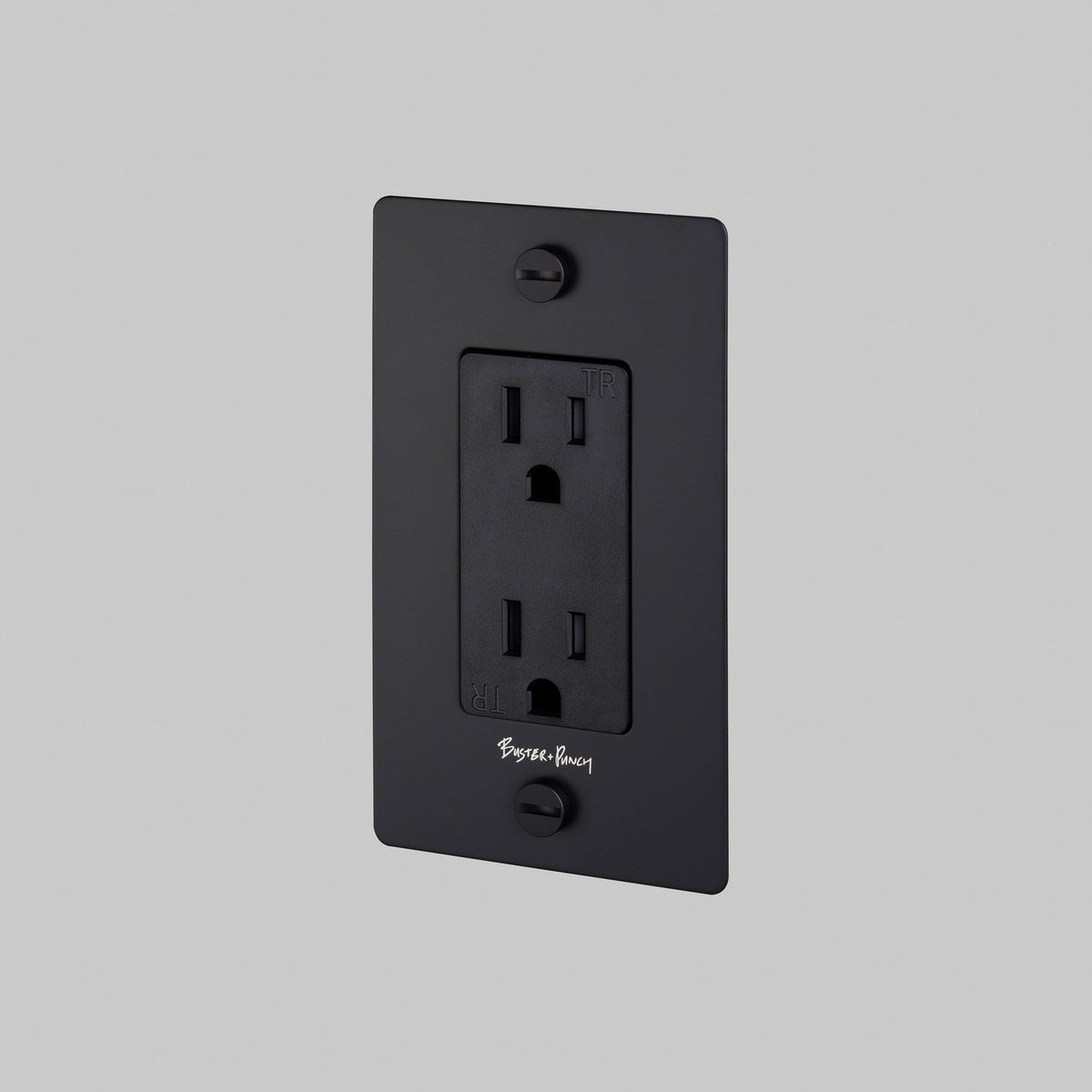 Duplex Outlet in Black