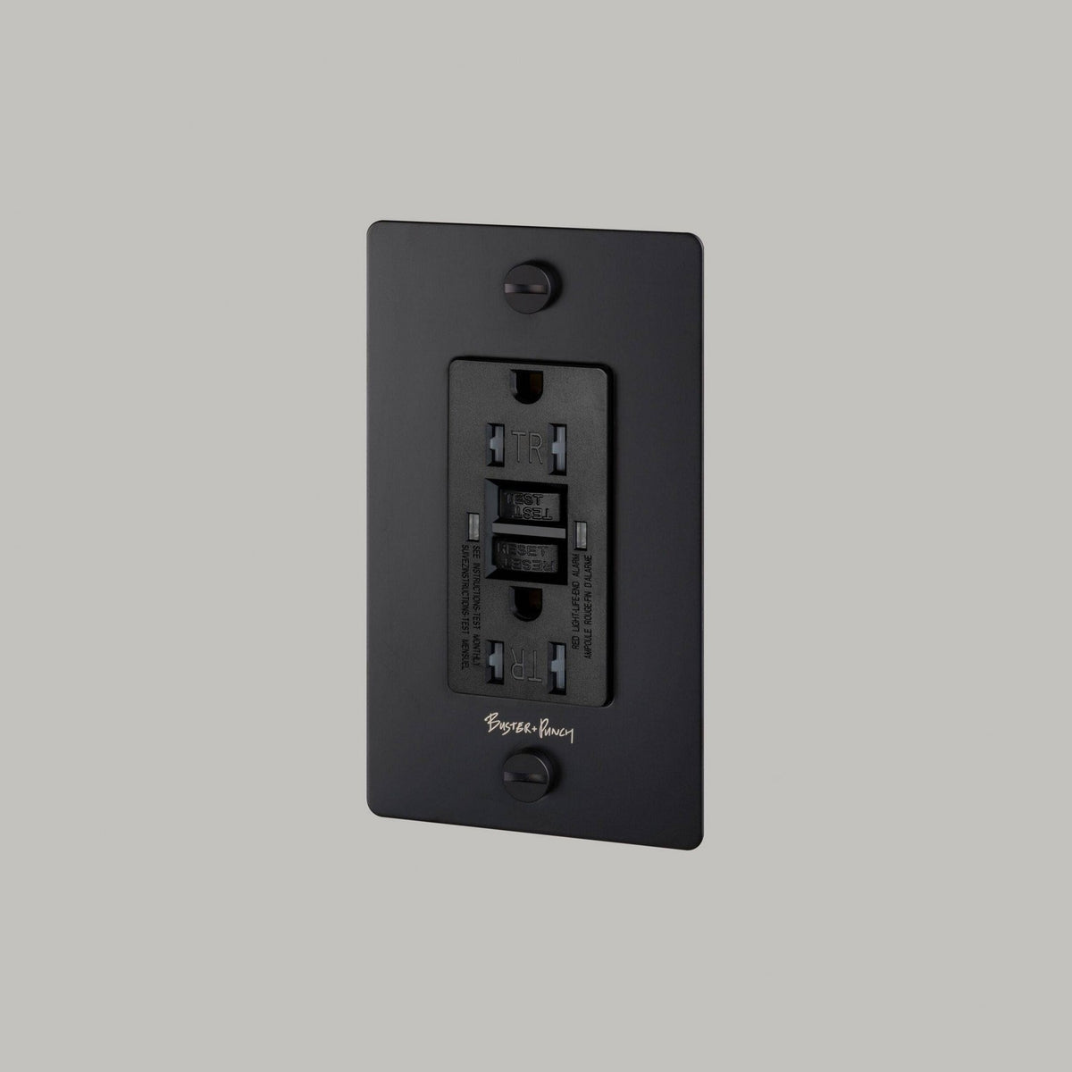 Duplex Outlet in Black