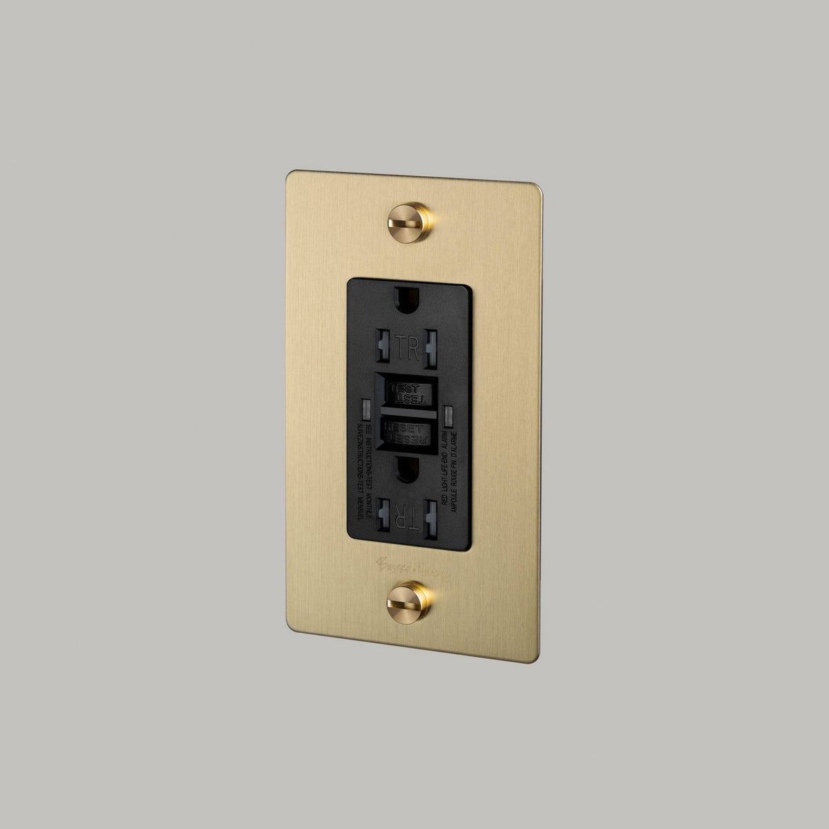 Duplex Outlet in Brass