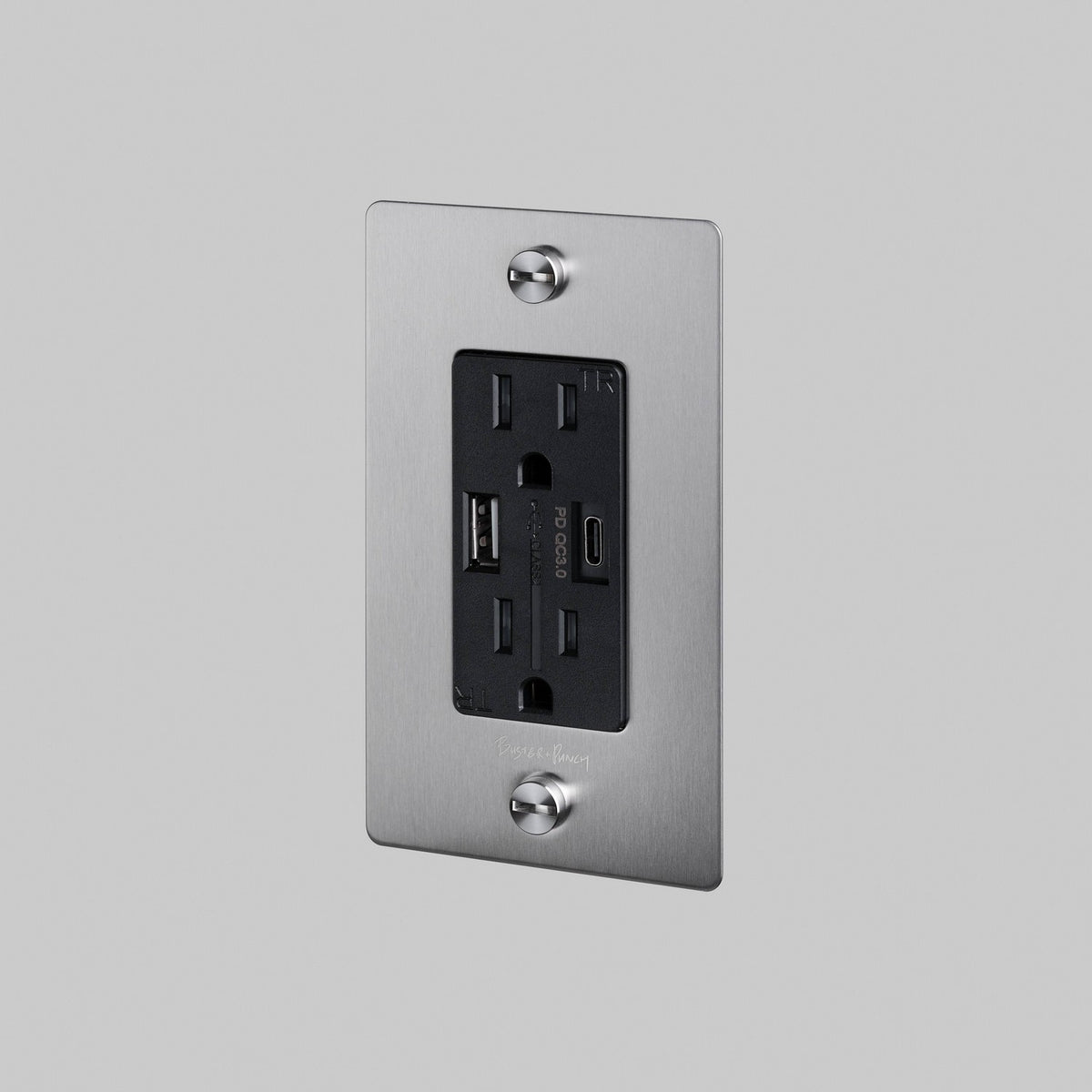Duplex Outlet in Steel