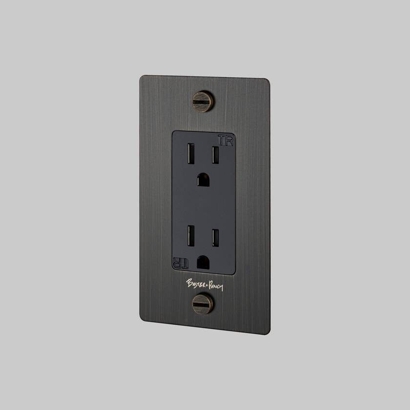 Duplex Outlet in Smoked Bronze