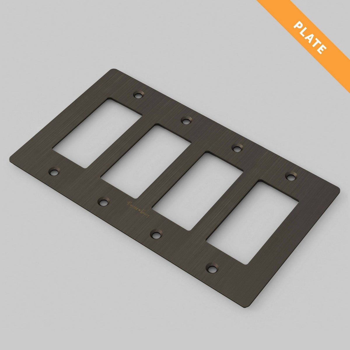 Wall Plate in Smoked Bronze