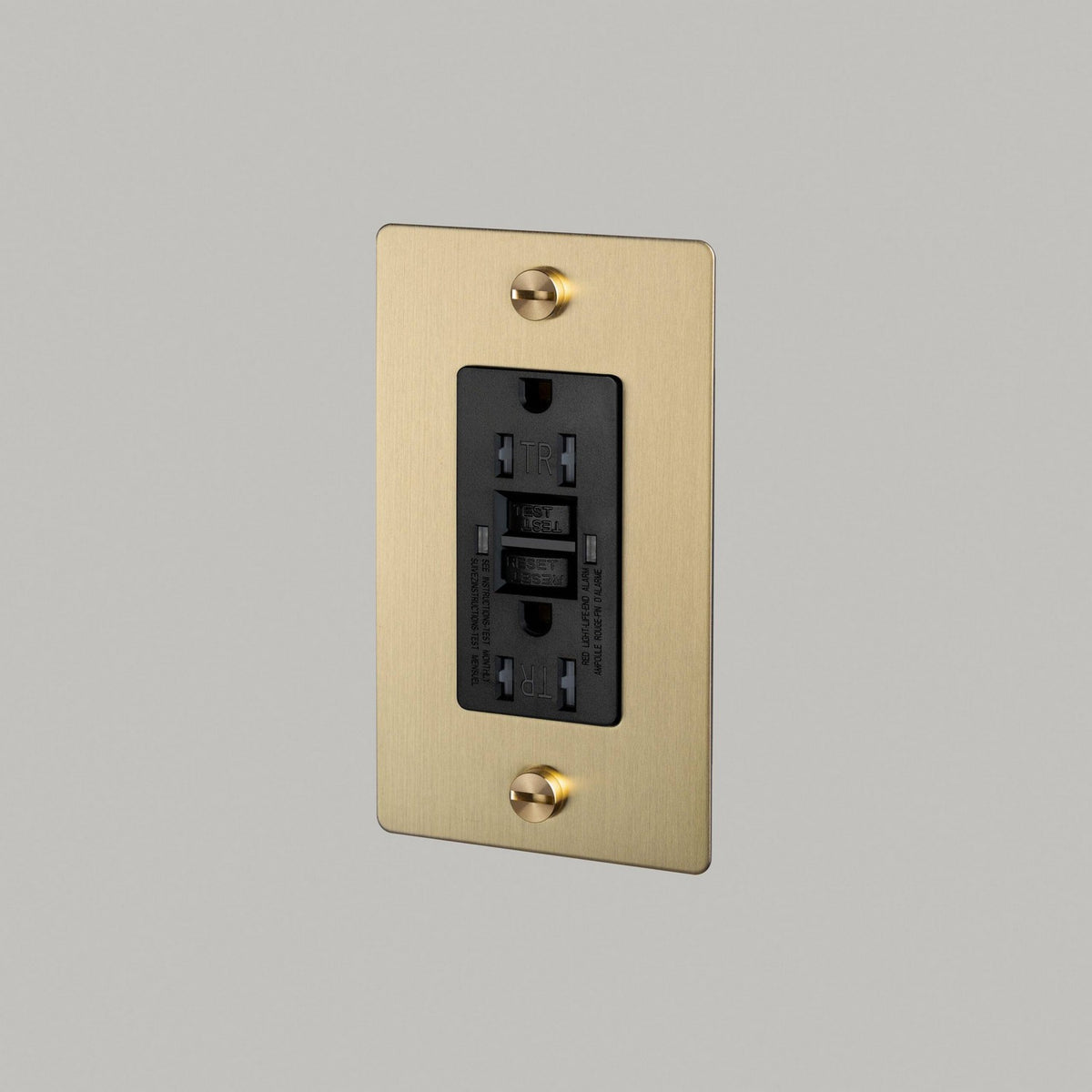 Duplex Outlet in Brass