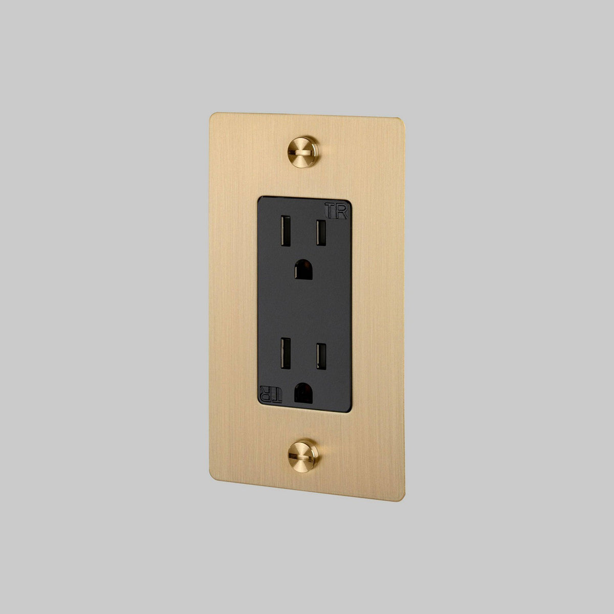 Duplex Outlet in Brass