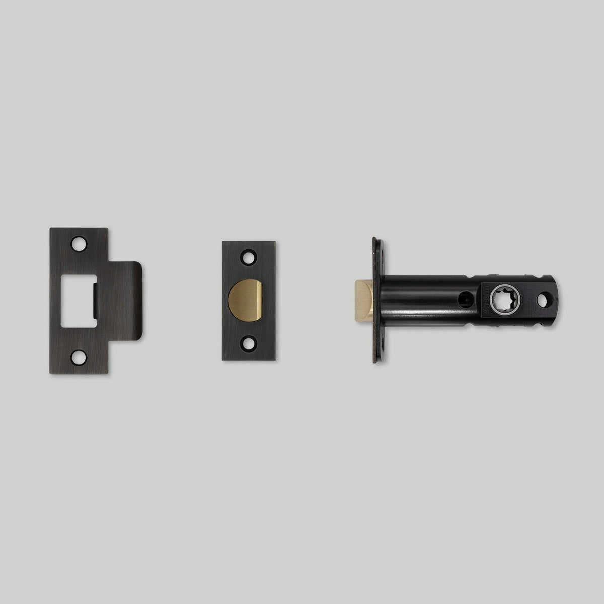 Tubular Latch in Smoked Bronze