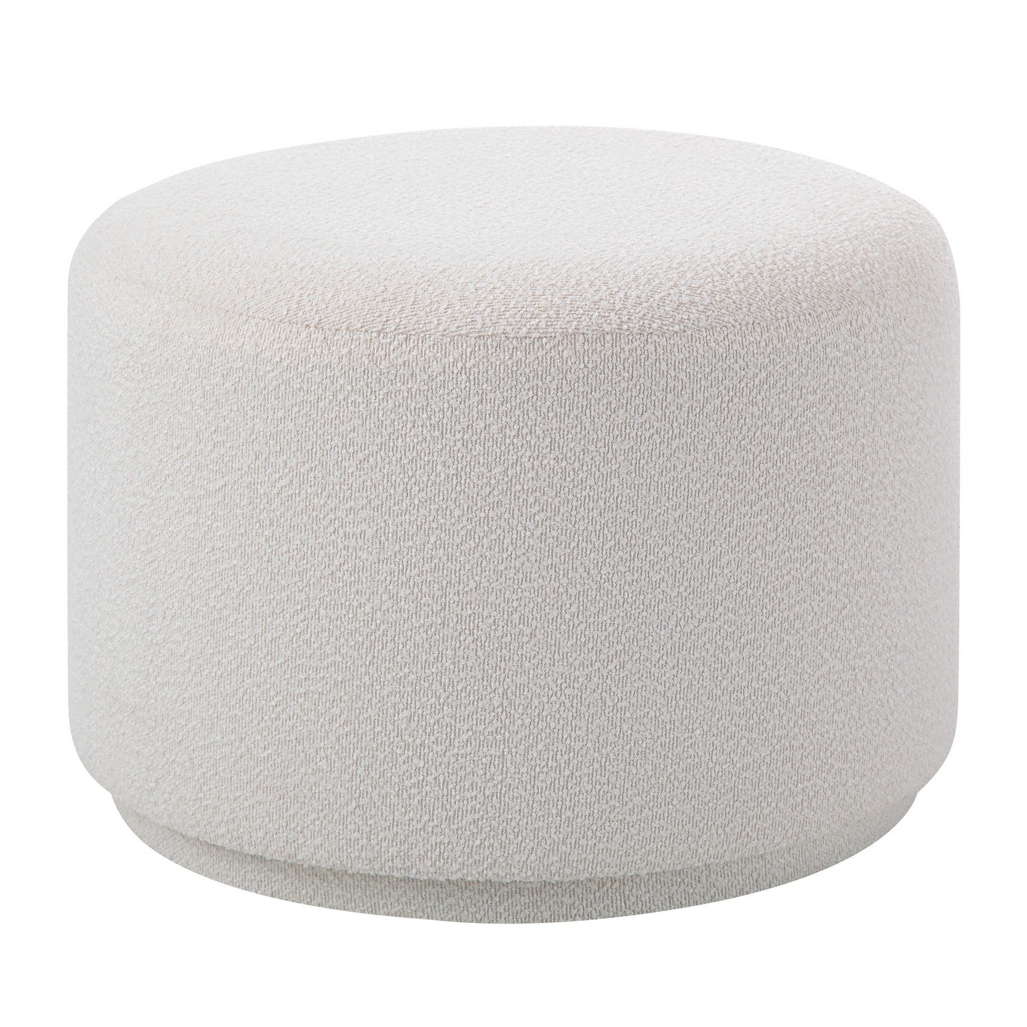 Audrina Ottoman in Off-White