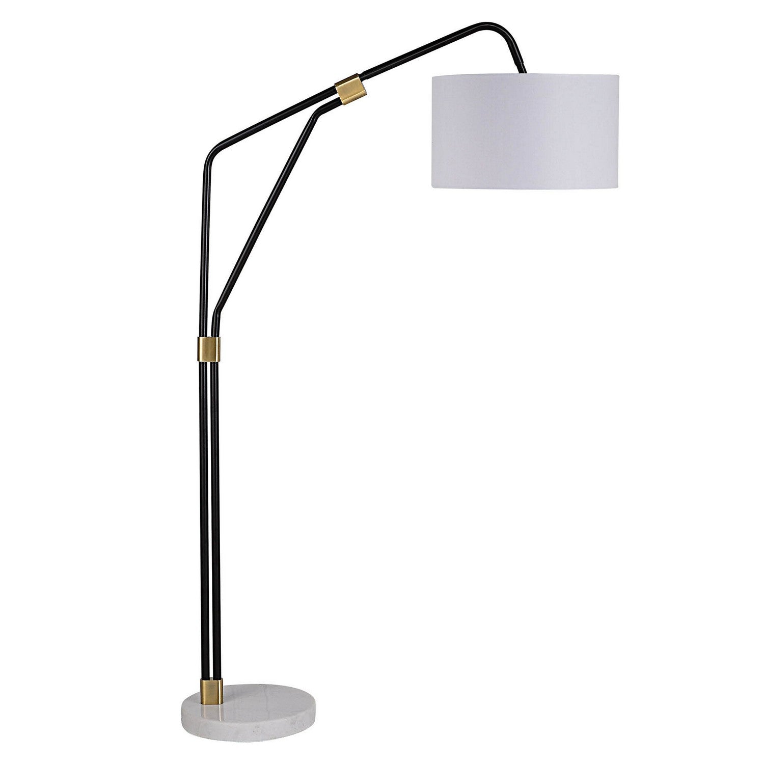 Lampadaire LED Wroxton en laiton antique