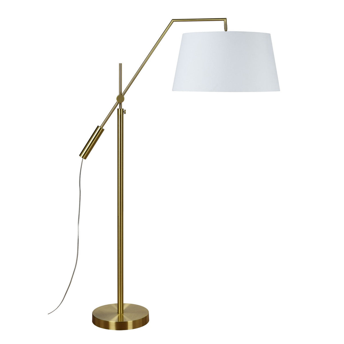 Claire LED Floor Lamp in Satin Brass