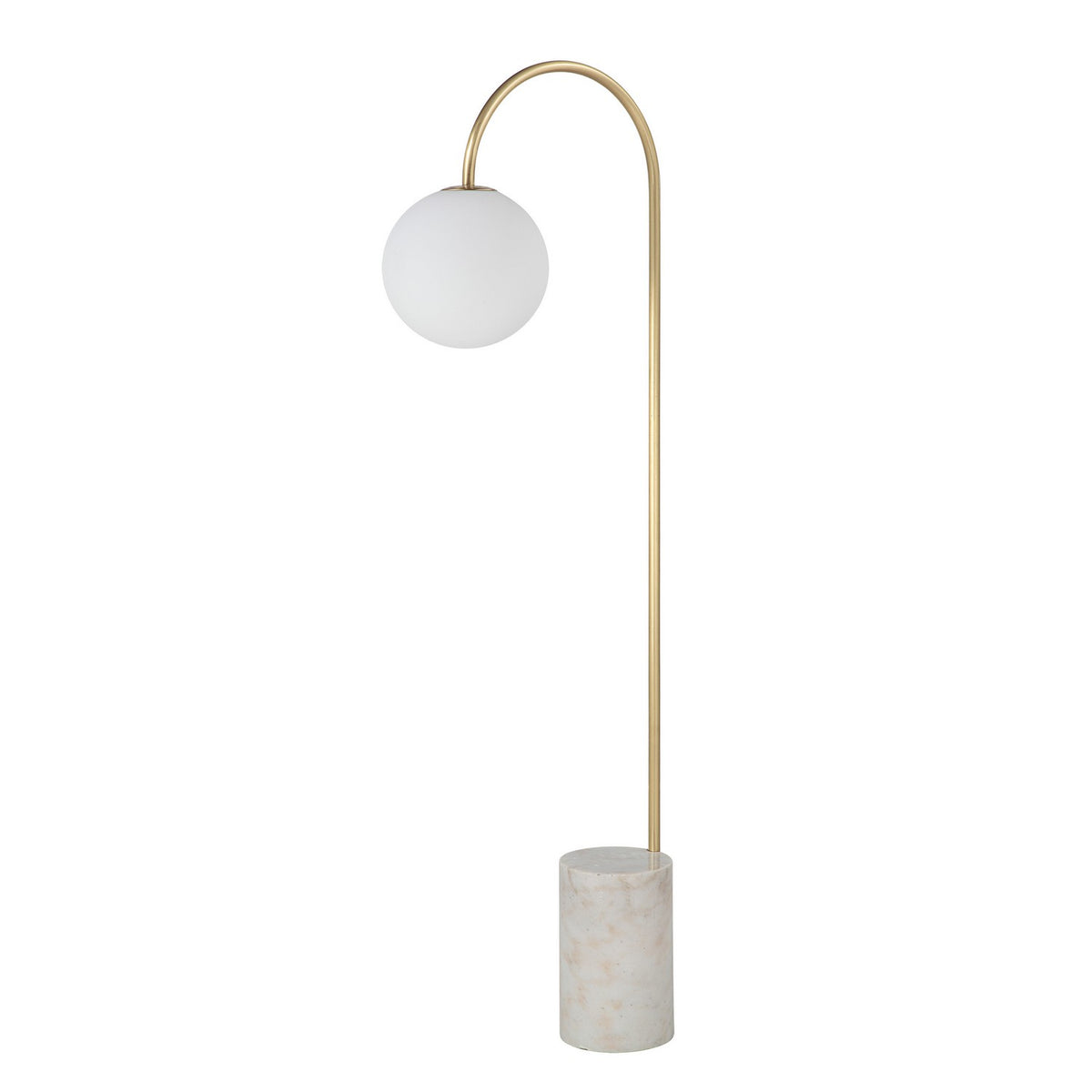 Lampadaire LED Merlot en laiton satiné