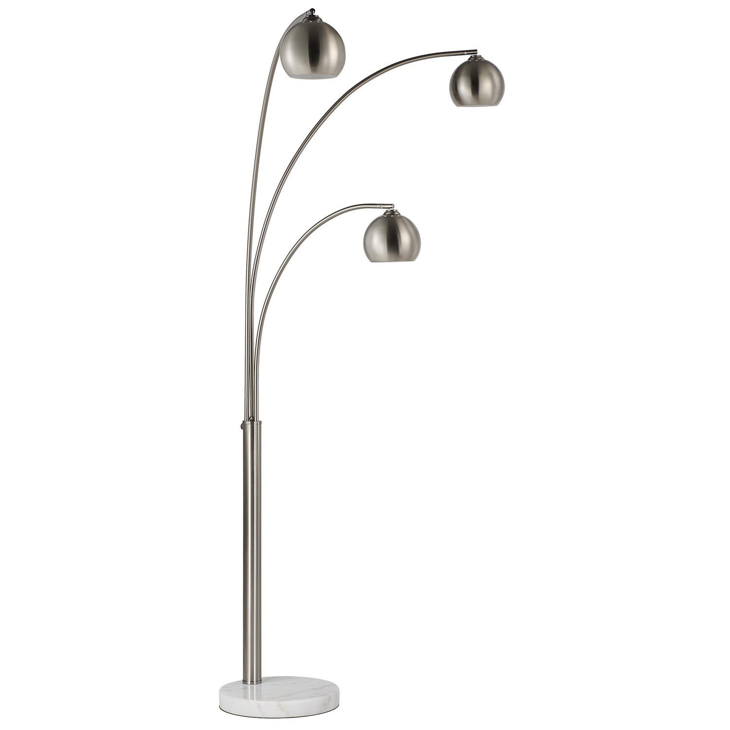 Aguillard Three Light Floor Lamp in Brushed Nickel