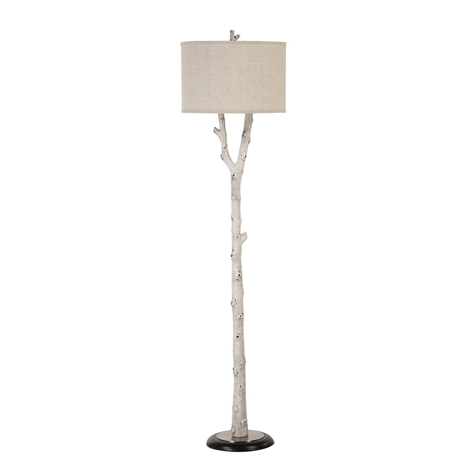 Criterion One Light Floor Lamp in White Wash